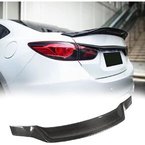 MCARCAR KIT Carbon Fiber Rear Trunk Spoiler Fits for Mazda 6 Atenza Sedan 4 Door 2013-2019 Rear Boot Lid Highkick Tail Wing Lip Spoiler