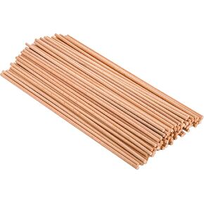 Frcctre 100 Pack Wooden Dowel Rods, 3/16 x 12 Inches Unfinished Natural Wood Craft Dowel Rods Wood Sticks for DIY Crafts, Party, Wedding Centerpieces