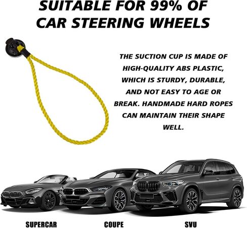Cowboy Hat Holder Mounts for Truck Car, Vehicle Hard Hat Storage Rack Hanger for Dashboard Wall Seat Windshield with Suction Cup and Handmade Rope to Fix & Keep Hat Shape (Black) in Saudi Arabia