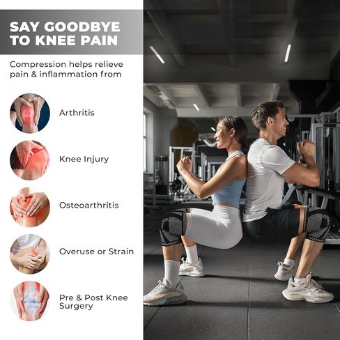 Knee Brace for Arthritis Pain and Support - Knee Brace for Meniscus Tear With Side Stabilizers & Patella Gel Pads for Knee Pain Support, Fast Recovery, Sports for Men and Women in Saudi Arabia