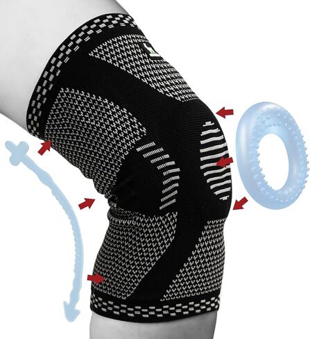 Knee Brace for Arthritis Pain and Support - Knee Brace for Meniscus Tear With Side Stabilizers & Patella Gel Pads for Knee Pain Support, Fast Recovery, Sports for Men and Women in Saudi Arabia