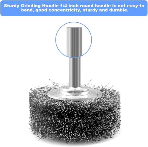 2 Pack 2 Inch Wire Brush Wheel for Drill, 0.0118" Coarse Crimped Carbon Steel Wire,1/4 Inch Round Shank, Wire Brush Drill Attachments,Heavy Duty Wire Brush for Rust,Corrosion,Paint Removal in Saudi Arabia