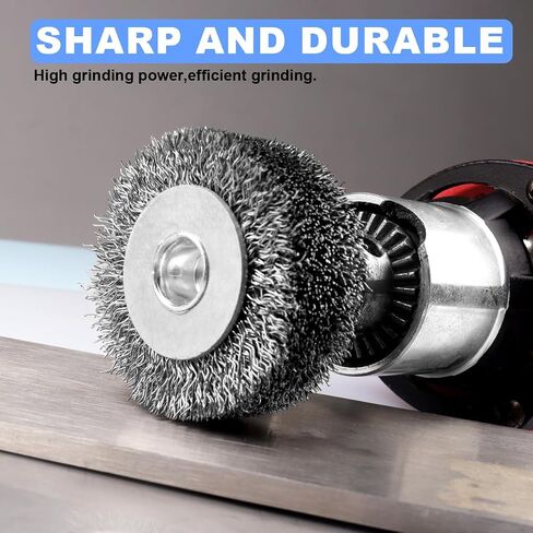 2 Pack 2 Inch Wire Brush Wheel for Drill, 0.0118" Coarse Crimped Carbon Steel Wire,1/4 Inch Round Shank, Wire Brush Drill Attachments,Heavy Duty Wire Brush for Rust,Corrosion,Paint Removal in Saudi Arabia