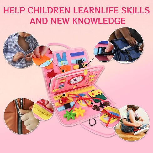 3 otters Busy Board, Mermaid Montessori Toy for Toddler Sensory Board Educational Activities for Learning Fine Motor Skills Gifts for Boys Girls in Saudi Arabia