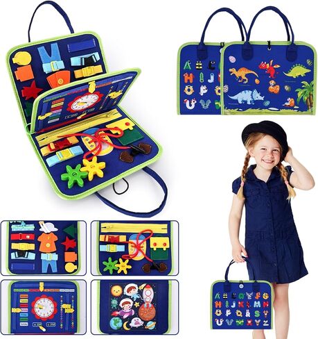 3 ثعالب مشغولة، لعبة حورية البحر مونتيسوري للأطفال الصغار لوحة حسية أنشطة تعليمية لتعلم المهارات الحركية الدقيقة هدايا للأولاد والبنات in Kuwait