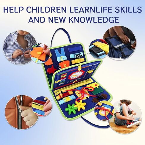 3 ثعالب مشغولة، لعبة حورية البحر مونتيسوري للأطفال الصغار لوحة حسية أنشطة تعليمية لتعلم المهارات الحركية الدقيقة هدايا للأولاد والبنات in Kuwait