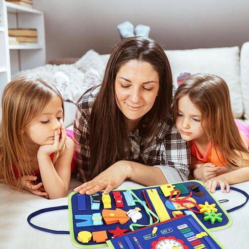 3 ثعالب مشغولة، لعبة حورية البحر مونتيسوري للأطفال الصغار لوحة حسية أنشطة تعليمية لتعلم المهارات الحركية الدقيقة هدايا للأولاد والبنات in Kuwait