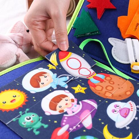 3 ثعالب مشغولة، لعبة حورية البحر مونتيسوري للأطفال الصغار لوحة حسية أنشطة تعليمية لتعلم المهارات الحركية الدقيقة هدايا للأولاد والبنات in Kuwait