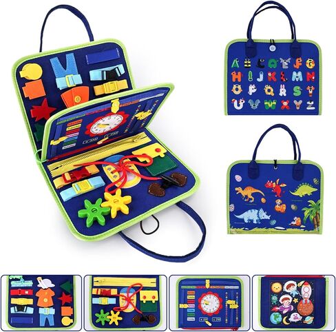 3 ثعالب مشغولة، لعبة حورية البحر مونتيسوري للأطفال الصغار لوحة حسية أنشطة تعليمية لتعلم المهارات الحركية الدقيقة هدايا للأولاد والبنات in Kuwait