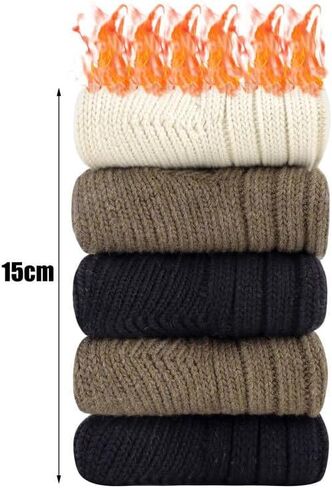 5 Pairs Alpaca Socks Women Wool Socks for Women Thermal Socks Winter Socks Warm Socks Cozy Socks Thick Socks Women Socket Set Boot Socks Birthday Gifts for Women in Saudi Arabia