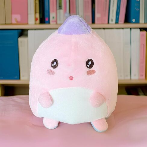 BelugaDesign Dinosaur Plush Toy | Pink Blue Reversible Cute Kawaii Anime Eyes Super Soft Dino Plushie | Small Stuffed Animal Plush Pillow | Fluffy Huggable Mood Flip Squishy Gift for Kids and Teens in Saudi Arabia