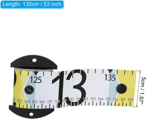 PATIKIL Adhesive Fish Ruler, 53 Inch Fish Measure Tape Sticker Tape Waterproof for Fishing Boat Kayak Workbench, Yellow in Saudi Arabia