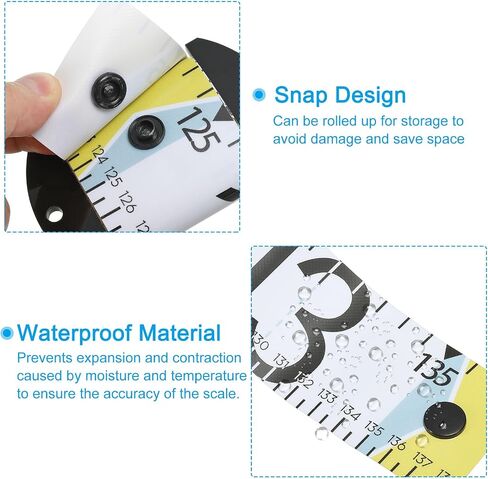 PATIKIL Adhesive Fish Ruler, 53 Inch Fish Measure Tape Sticker Tape Waterproof for Fishing Boat Kayak Workbench, Yellow in Saudi Arabia