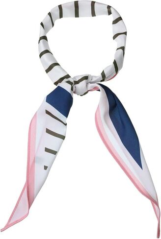 Allegra K Ladies Silky Rhombus Neckerchief Stripe Print Neck Scarf for Shirts Headband Handbag Wraps Bandana in Saudi Arabia