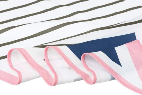 Allegra K Ladies Silky Rhombus Neckerchief Stripe Print Neck Scarf for Shirts Headband Handbag Wraps Bandana in Saudi Arabia