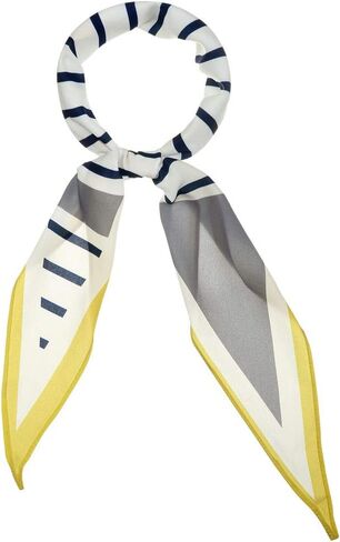 Allegra K Ladies Silky Rhombus Neckerchief Stripe Print Neck Scarf for Shirts Headband Handbag Wraps Bandana in Saudi Arabia