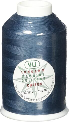 خيط بكرة خياطة اللحف من YLI، 3000 ياردة، رمادي/أزرق in Kuwait