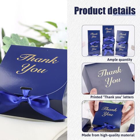 Shindel 20PCS Thank You Gift Boxes, Party Favor Boxes with Ribbon Pink Small Thank You Gift Box Candy Treat Bags for Birthday Wedding Party Holiday in Saudi Arabia