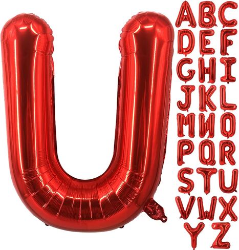 Lovoir 40 Inch Large Red Letter B Balloons Big Size Jumbo Mylar Foil Helium Balloon for Birthday Party Celebration Decorations Alphabet Red B in Saudi Arabia