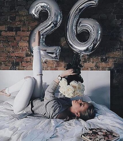 بالونات فضية كبيرة مكونة من 22 رقمًا، بالون جامبو رقم 22 مقاس 40 بوصة، بالونات مايلر من رقائق الفويل الفضية لحفلة عيد الميلاد الـ 22 للفتيات الجميلات، ديكورات الذكرى السنوية in Kuwait