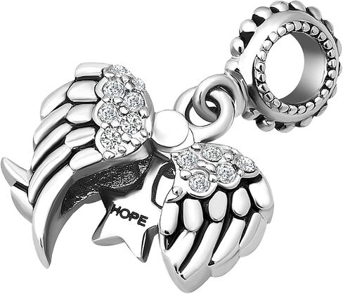 Angel Wing Openable Hope Star Charm Compatible with Pandora Charms Bracelets in Saudi Arabia