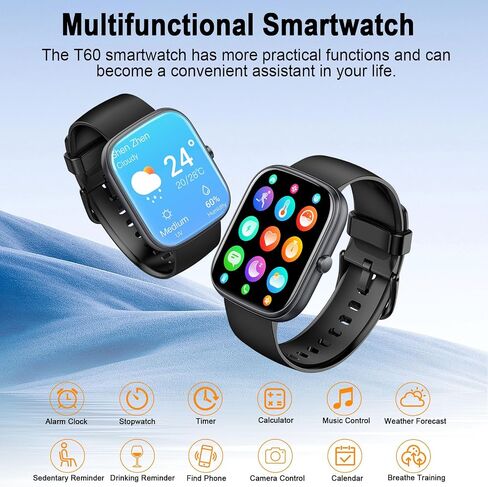Smart Watch for Men Women (Answer/Make Call), 1.91"HD Smartwatch 2024 Fitness Activity Tracker, 110+ Sports IP68 Waterproof, Heart Rate/Sleep Monitor/Pedometer/Calories, Fitness Watch for Android iOS in Kuwait