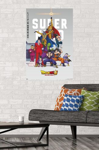 Trends International Dragon Ball Super: Super Hero - One Sheet Wall Poster, 22.375" x 34", Premium Poster & Mount Bundle in Saudi Arabia