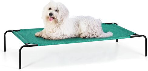 Elevated Pet Bed Raised Dog Bed for Small Dogs with Durable Frame Up to 60 lbs Outdoor Dog Cot with Breathable Mesh for Indoor Home, Camping or Beach, Dark Brown in Saudi Arabia
