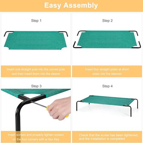 Elevated Pet Bed Raised Dog Bed for Small Dogs with Durable Frame Up to 60 lbs Outdoor Dog Cot with Breathable Mesh for Indoor Home, Camping or Beach, Dark Brown in Saudi Arabia
