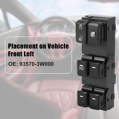 X AUTOHAUX Front Master Driver Side Power Window Switch 93570-3W000 Replacement for Kia Sportage 2014 2015 2016 in Saudi Arabia