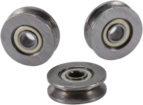 20pcs V Groove Bearings, V623ZZ V Groove Guide Pulley Bearing, 3x12x4mm Miniature Carbon Steel Guide Pulley Bearing Guide Pulley for Rail Track Linear Motion System in Saudi Arabia