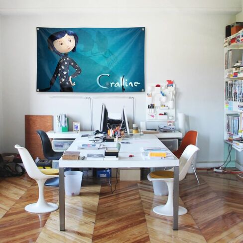 Generic Explosive Movies Animation Coraaaaline Girl Music Tapestry 3 × 5FT Union Bar Chamber Lounge in Saudi Arabia