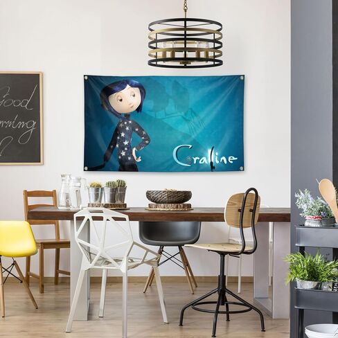 Generic Explosive Movies Animation Coraaaaline Girl Music Tapestry 3 × 5FT Union Bar Chamber Lounge in Saudi Arabia
