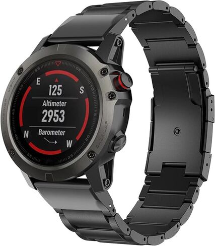 سوار من التيتانيوم للغارمين، حزام سوار معدني مع موصل سريع التحرير، مشبك سلحفاة، للساعة الذكية Garmin Fenix in Kuwait