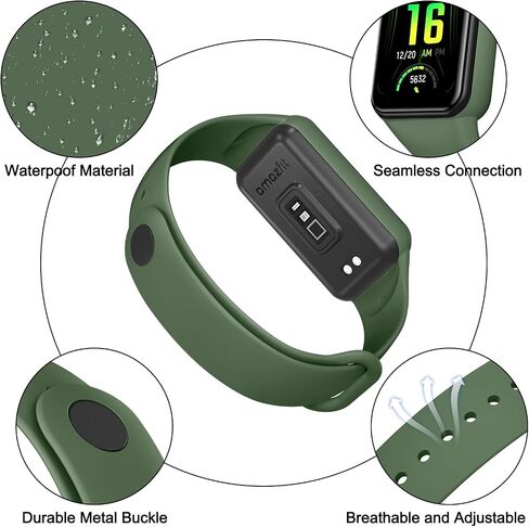 حزام بديل Tobfit متوافق مع Amazfit Band 7، حزام معصم رياضي من السيليكون الناعم قابل للتعديل للنساء والرجال متوافق مع Amazfit Band 7 Fitness Traker Smart Watch in Saudi Arabia