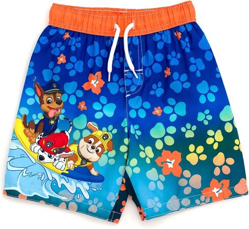 مجموعة ملابس Paw Patrol UPF 50+ للحماية من الطفح الجلدي وسروال السباحة، مقاسات الأطفال الصغار (2T - 4T) in Saudi Arabia