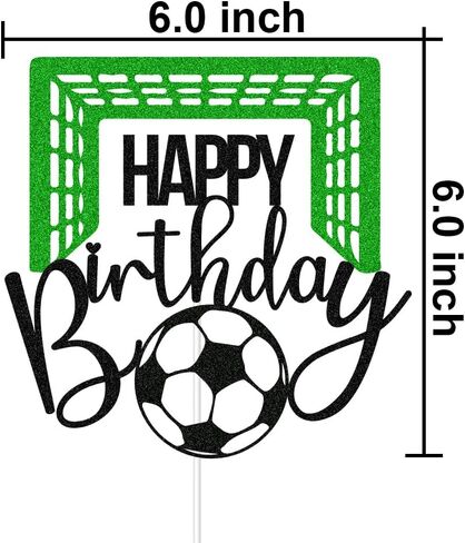 كرة القدم عيد ميلاد سعيد كعكة توبر لاعبي كرة القدم كعكة الزينة للرياضة تحت عنوان رجل صبي فتاة عيد ميلاد حزب ديكور لوازم أسود أخضر بريق in Kuwait