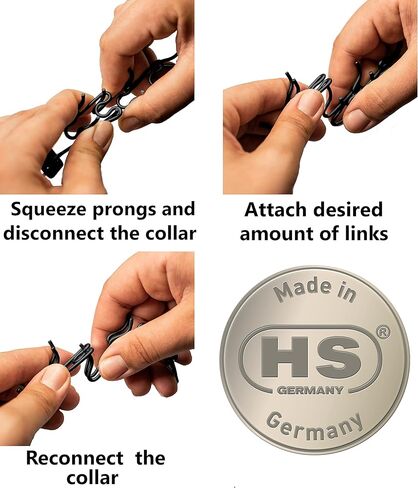 Herm Sprenger – Black Stainless Steel Additional Prong Links for Herm Sprenger Ultra-Plus Dog Training Collar - for Small Medium Large Dogs - Made in Germany (2.25 mm) in Saudi Arabia