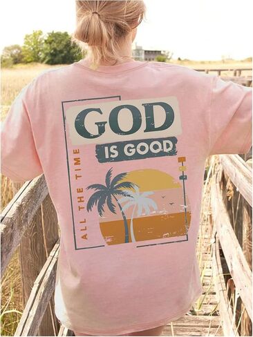 SOLY HUX Women's Summer Graphic Letter Print Tee Short Sleeve Round Neck T Shirt Tops in Saudi Arabia