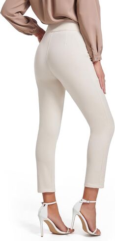 High Waisted Pants for Women Dressy Casual Cropped Pants Business Outfits Trousers Professional Elastic Work Pants in Saudi Arabia