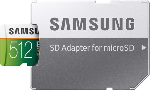 بطاقة ذاكرة Samsung EVO Select 512GB 100MB/s 90MB/s Micro SD لـ Full HD & 4K UHD + SD للهواتف الذكية والكمبيوتر اللوحي وكاميرا الحركة والطائرة بدون طيار والكمبيوتر المحمول in Saudi Arabia