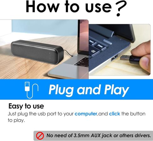 مكبرات صوت الكمبيوتر، مكبرات صوت الكمبيوتر، مكبرات صوت USB سلكية، مكبرات صوت محمولة صغيرة للكمبيوتر المحمول، مكبرات صوت سطح المكتب، مكبر صوت للكمبيوتر الشخصي - التوصيل والتشغيل in Kuwait