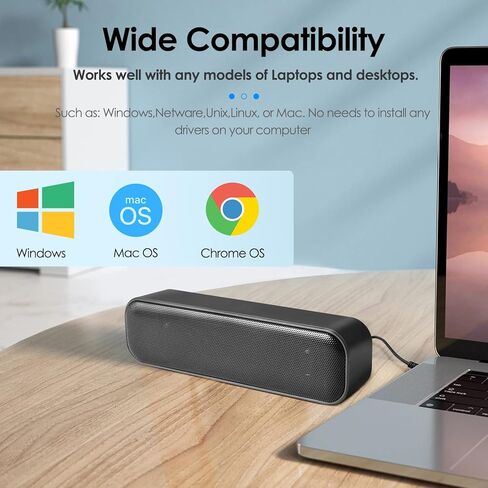 مكبرات صوت الكمبيوتر، مكبرات صوت الكمبيوتر، مكبرات صوت USB سلكية، مكبرات صوت محمولة صغيرة للكمبيوتر المحمول، مكبرات صوت سطح المكتب، مكبر صوت للكمبيوتر الشخصي - التوصيل والتشغيل in Kuwait