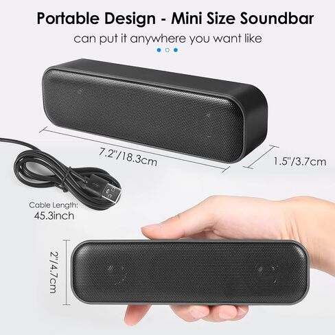 مكبرات صوت الكمبيوتر، مكبرات صوت الكمبيوتر، مكبرات صوت USB سلكية، مكبرات صوت محمولة صغيرة للكمبيوتر المحمول، مكبرات صوت سطح المكتب، مكبر صوت للكمبيوتر الشخصي - التوصيل والتشغيل in Kuwait