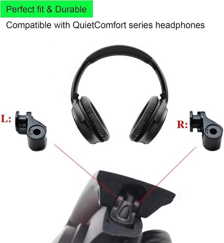 QC35 Metal Hinge Swivel - Replacement Parts for Bose QuietComfort 35 II, QC35 II, QC35, QC45, and QC25 Headphones(Black) in Saudi Arabia