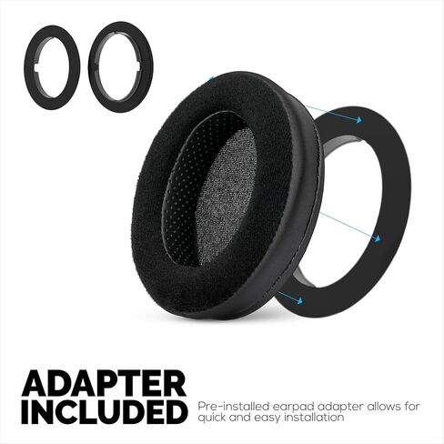 وسائد أذن سميكة هجينة لسماعات Sennheiser HD600، HD650، HD660S، HD525، HD535، HD545، وMassdrop HD58X، HD6XX - رغوة الذاكرة مع مادة هجينة من جلد البولي يوريثان in Saudi Arabia
