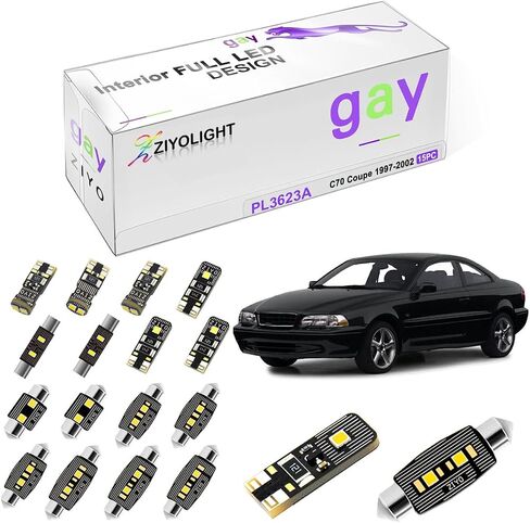 PL3715A - (15 Bulbs) LED Interior Light Kit Replacement for Volvo C70 2006-2013 Accessories, Xenon White LED Dome Light Bulbs Upgrade in Saudi Arabia