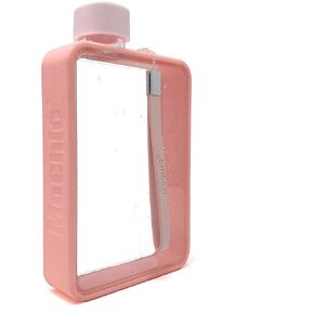 Mochic A5 Water Bottle Canteen Flask Flat Portable Travel Mug Handbag Slim Cold 13oz 380ml (Black)