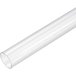 uxcell PVC Rigid Round Clear Tubing, 30mm ID x 32mm OD, 0.5m