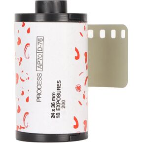Professional 35mm Black White Print Film, 200 Light Sensitivity, 18 Exposures, for 135 Cameras, Medium Contrast and Magnification